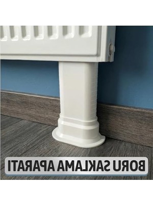 Aesco Çiftli Plastik Ayarlanabilir Boru Saklama Aparatı - Beyaz