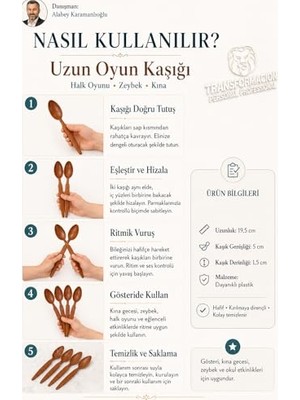 Aesco Uzun Oyun Kaşığı Seti - 40 Adet Kına ve Halk Oyunları Için