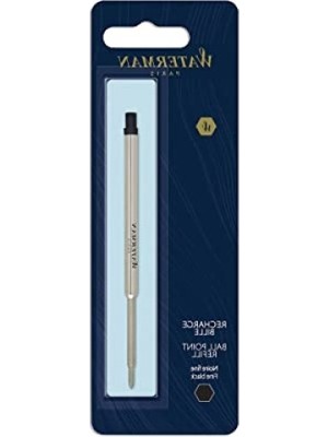 Aesco Siyah Tükenmez Kalem Refill, Fine (F) Uç, Tekli Blister
