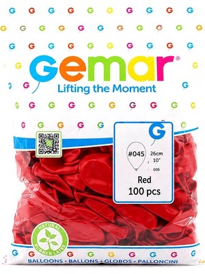 Go İthalat Iç Mekan - Kırmızı Balon 10 Inc - 26CM - 100PCS (5468)