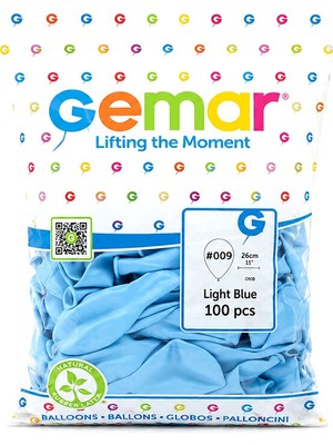 Go İthalat Iç Mekan - Açık Mavi Balon 10 Inc - 26CM - 100PCS (5615)