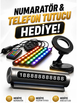 teknokutum Araba Ayak Altı LED Sese Duyarlı Rgb Uzaktan Kumandalı 8 Renk Özellikli Araba LED
