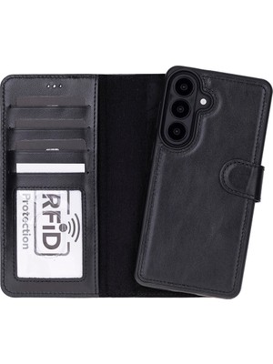 sbodurhome Samsung Galaxy S26 Uyumlu Manyetik Hakiki Deri Cüzdan Kılıf ,cüzdan Taşımaya Son, Kredi Kart Y