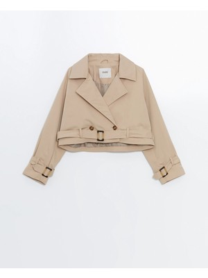 Lc Waikiki Yeni Sezon Ceket Yaka Oversize Kadın Trençkot