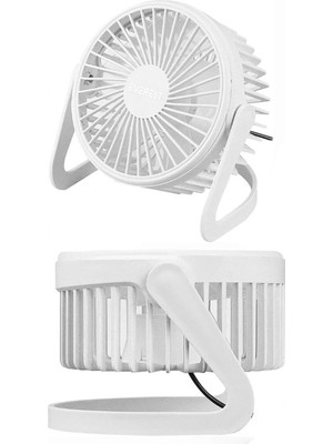 MiraLive Masaüstü Mini USB Fan - Pvc Gövdeli - 360° Ayarlanabilir