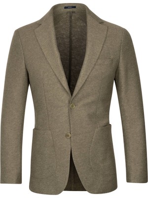 Hatemoğlu Yeşil Slim Fit Mono Yaka Casual Ceket