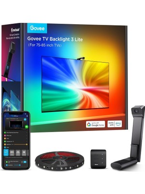 Belirtilmemiş Govee Envisual LED 3 Lite Tv Arkası LED Şerit Ambiyans Aydınlatma Tv Renk Senkronizasyonu 75-85 Inc