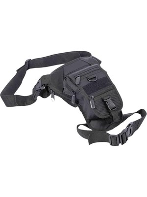 MarkEntegra Tactical Siyah Özel Bölmeli Silah Taşıma Çantası 27CMX21CM Bel ve Bacak Çantası