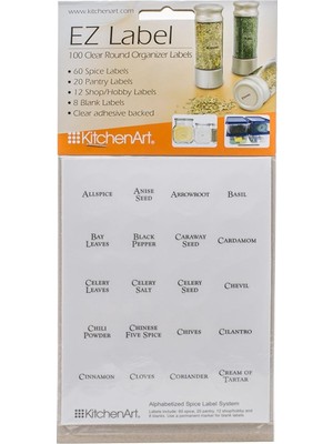 Belirtilmemiş Kitchenart Ez Baharat Etiket Seti, 100 Parça