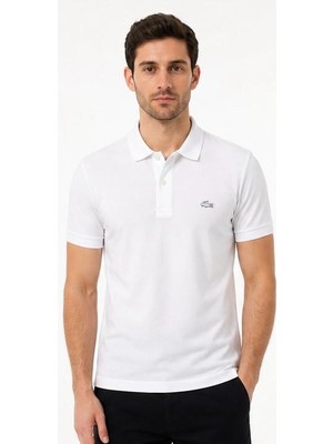 Lacostepolo Yaka  Paris Metal Logo  Regular Fit Beyaz