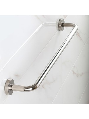 MarkEntegra Tutunma Barı 19 Çap 50 cm Paslanmaz Metal Krom Duvar Tipi Banyo ve Wc Destek Tutamağı