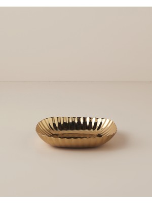 English Home Anissa Metal Dekoratif Tabak 15X17X3 cm Gold
