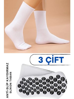 Empressco Kaymaz Taban Unisex 3x Çift Düz Model Spor ve Yoga Çorabı