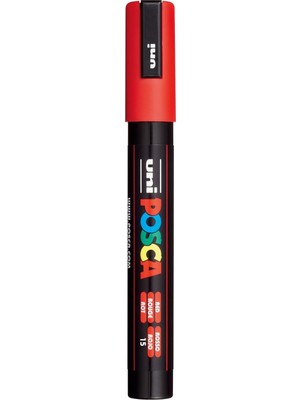 Sync Ticaret Uni-Ball Pc-5m Su Bazlı Poster Markörü, Kırmızı