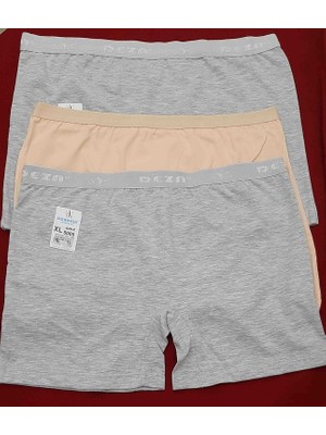 Dondeza Kadın Boxer Paket Içeriği 3 Adet (Gri-Ten)