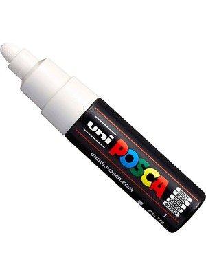 Sync Ticaret Posca Uni Pc-7m Marker Sanat Kalemi Büyük Top Ucu, 5-5,5 mm - Beyaz