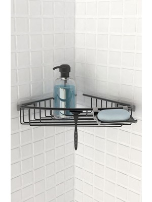 Sync Ticaret Primanova MN3006PALOMA Alu. Banyo Rafı Tekli Mat Eloksal, Eloksal Siyah