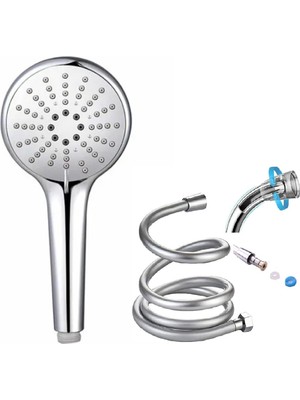 Sync Ticaret Bath Duş Seti / 3 Fonksiyonlu Duş Başlığı ve 175CM Duş Hortumu (Başlık ve Hortum Değişkenlik Göstere