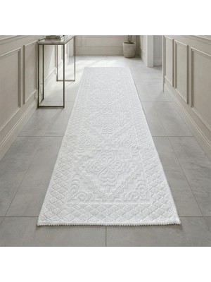 Sync Ticaret JULIO%100 Doğal Pamuklu Dokuma Kilim Yolluk 55X155 cm