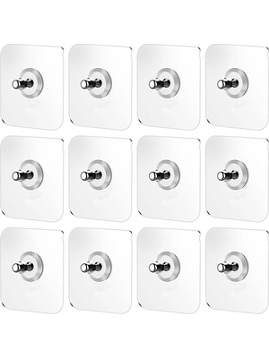 Sync Ticaret Longzyu 12 Kendinden Yapışkanlı Kanca, Süper Taşıma Kapasitesi, Kendinden Yapışkanlı Vida, Su Geçirm