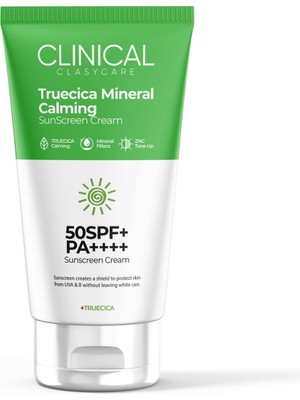 Clasy Kremi Spf 50 – Truecica Hassas Ciltler Için Yatıştırıcı Yüz Koruyucu,