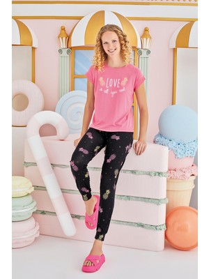 Sevim 15818  Baskılı Pijama Takım