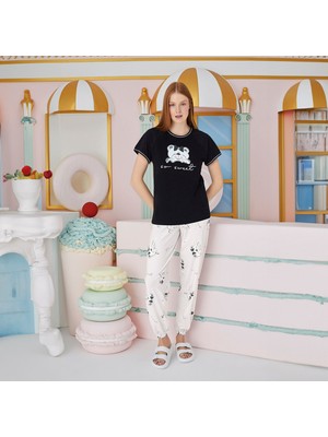Sevim 15464  Baskılı Pijama Takım