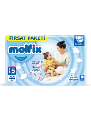 Molfix Bebek Bezi 3D Juniorplus 5+ Beden Fırsat Paketi 44 Adet