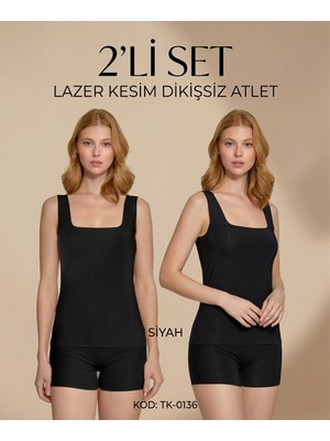 Berrak 2' Li Kadın Lazer Kesim Atlet Iz Yapmayan Pamuklu Kumaş Dikişsiz