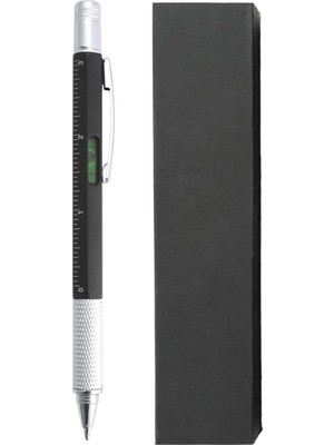 Sync Ticaret Forzacase Kutulu Su Terazili Cetvelli Tornavidalı Mühendis Kalemi Dokunmatik Touchpen - FC955 (Siyah
