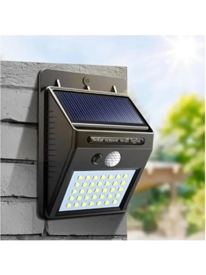Esranın Dünyası Güneş Enerjili Solar Lamba 20 Li Sensörlü Duvar Tipi Su Geçirmez Sokak Bahçe Lambası