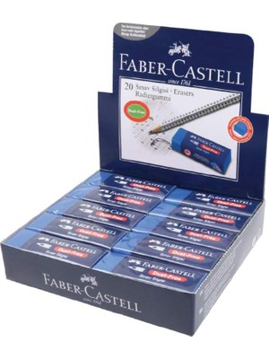 Sync Ticaret Faber-Castell Mavi Silgi, 20'li, Kurşun Kalem Izlerini Kolayca Silen, Yumuşak ve Dayanıklı Yapı, Doğ