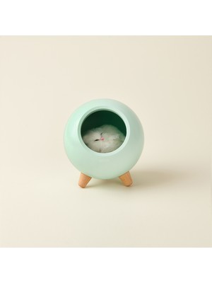 Geox Kedi Figürlü Masa Lambası - Yeşil