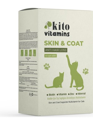 Kito & Coat Kediler Için Tüy Sağlığını Destekleyici Multivitamin