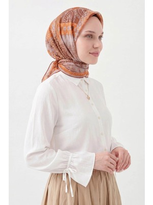 Silk Home Soft Eşarp Authentic Turuncu