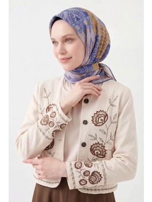Silk Home Soft Eşarp Authentic Mavi Lila