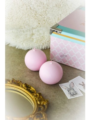 Ersu Store 2 Adet Kokulu Yuvarlak Soya Wax Küre Daire Yuvarlak Ev Dekorasyonu Hediyelik Mum