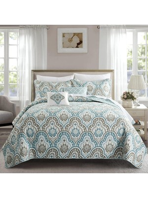 Sync Ticaret Things Yorgan Örtüleri Polyester Karışımı Camgöbeği Aqua 309 8 cm x 269 2 cm