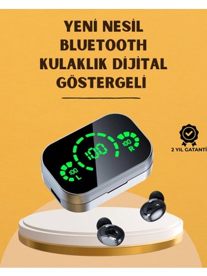 Epilons Led Ekranlı Kablosuz Kulaklık – Gürültü Önleyici Mikrofon Ve Dokunmatik Özellikli
