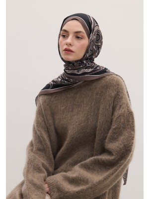 Fresh Vıntage Paısley Desen Şal Siyah