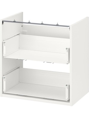 Sync Ticaret Lavabo Alt Dolabı Iskeleti, Beyaz, 60X40X60 Cm, Çekmeceli