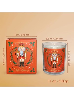 HBMB Store Charm Lab Candle – Kurşun Asker (Nutcracker) Tasarımlı Mum, Turuncu Renk Temalı, 135 G Doğal Biyo Balmumu, 40 Saat Yanma Süresi, Cam Kavanoz, Şık Bristol Kutulu, Yılbaşı Koleksiyonu Hazır Hediye