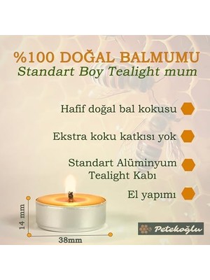 HBMB Store 25 Adet Standart Tealight Mumları, 4+ Saat Yanma Süresi, Kaliteli Fitil, Türk Malı, Küçük ve Şık Mini Mumlar, Düğün ve Doğum Günü Dekorasyonu Için Romantik Aydınlatma