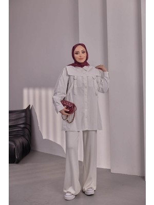 Bwest Poplin Gömlek - Ekru