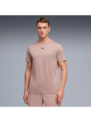 Puma Essentials Heather Cat Erkek Krem Antrenman T-Shirt.88