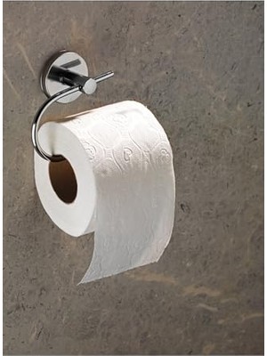 Larskas Sas Haus Yapışkanlı Tuvalet Kağıtlığı Wc Kağıtlık Tuvalet Kağıdı Askısı Krom S-107 Kasa - 15 Krom