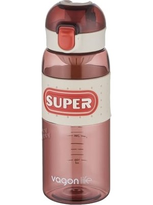 Larskas 600 ml Rahat Içim (Pipetsiz) Kulplu Kaydırmaz Gövde Su Matarası -SÜZGEÇLI-FFVGN2024600ML