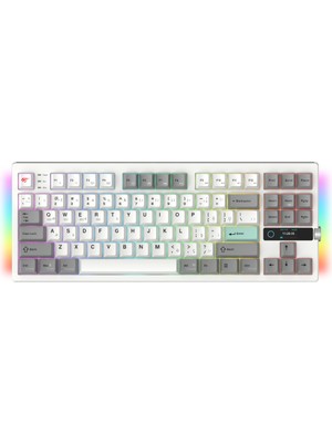 Havit Gamenote KB909L Hot-Swap Gaming Mekanik Klavye - Tft Ekranlı, 3 Modlu (Bt/2.4g/kablolu), Light Blue Switch