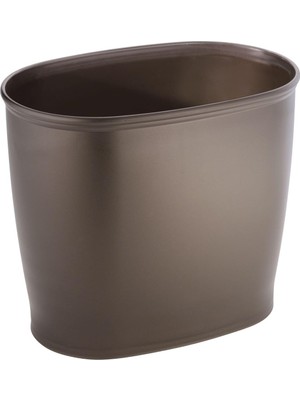 Sync Ticaret Oval Çöp Kutusu Çöp Sepeti Için Banyo Mutfak Ofis Plastik 30 5 x 20 3 x 25 4 cm Plastik Kahverengi N