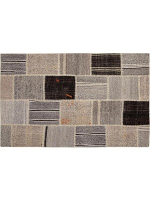 Sync Ticaret Lima Gri Krem Patchwork Halı 120X180